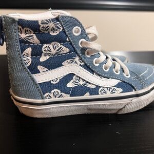 Vans Kids Denim High-Tops - Blue and White